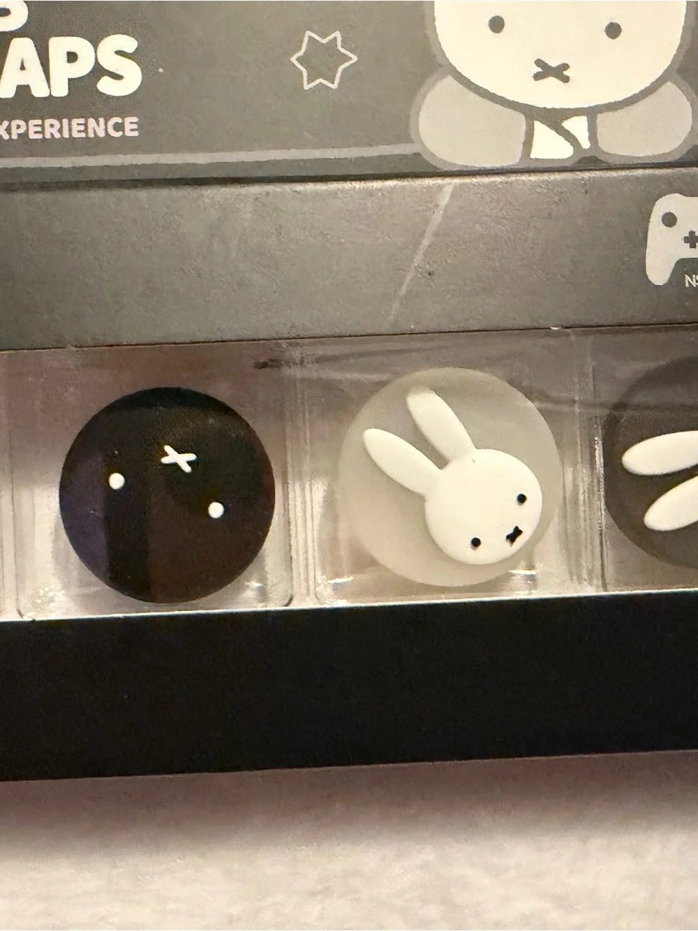 NEW MIFFY NINTENDO SWITCH 2 JOYCON THUMB GRIP CAPS 4 SET CUTE BUNNY RABBIT LOT
